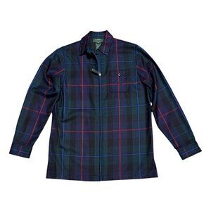 LAUREN RALPH LAUREN Plaid WOOL Lightweight Casual Designer Jacket Small Petite